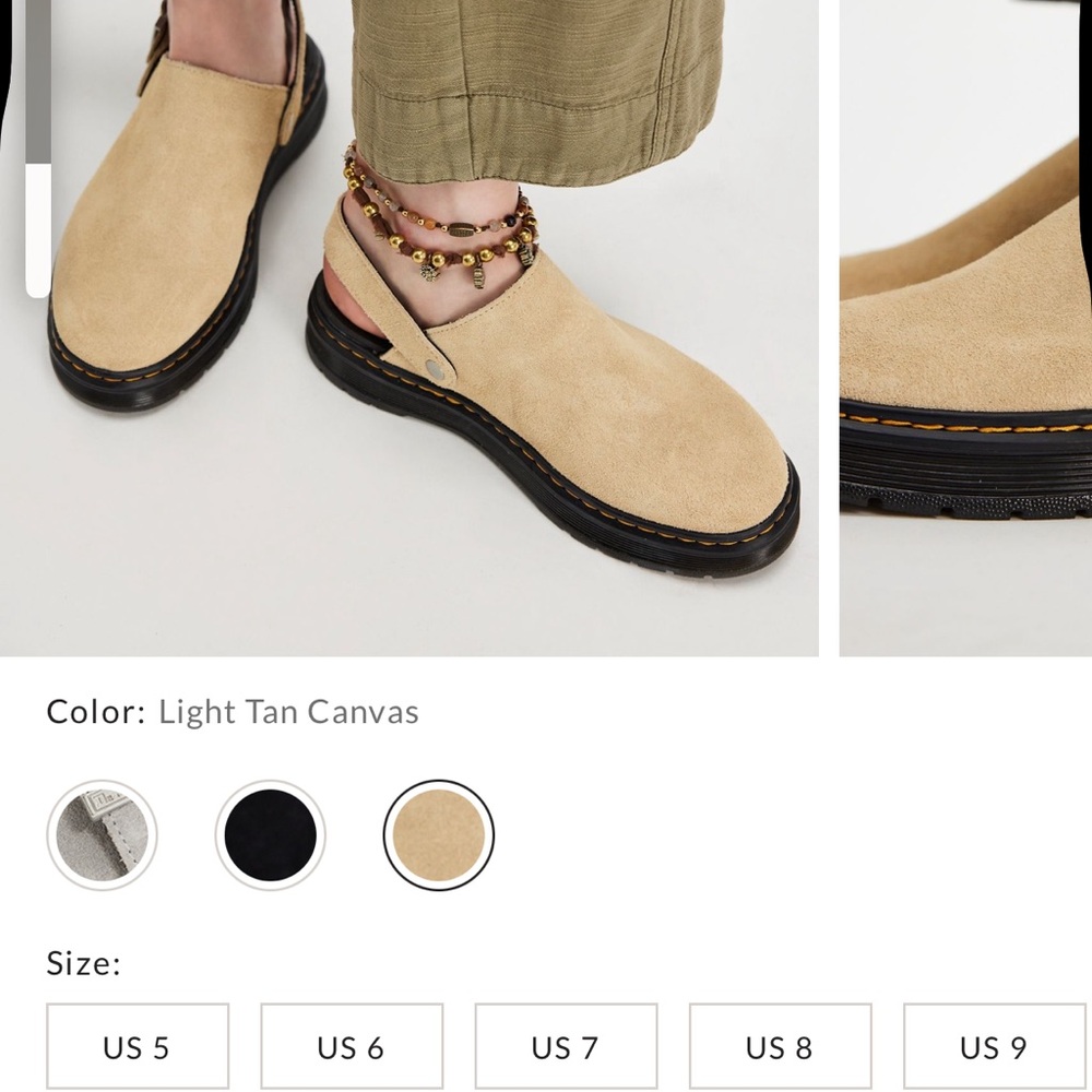 Dr. Martens Brooklyn Zebzag Light Tan Mules